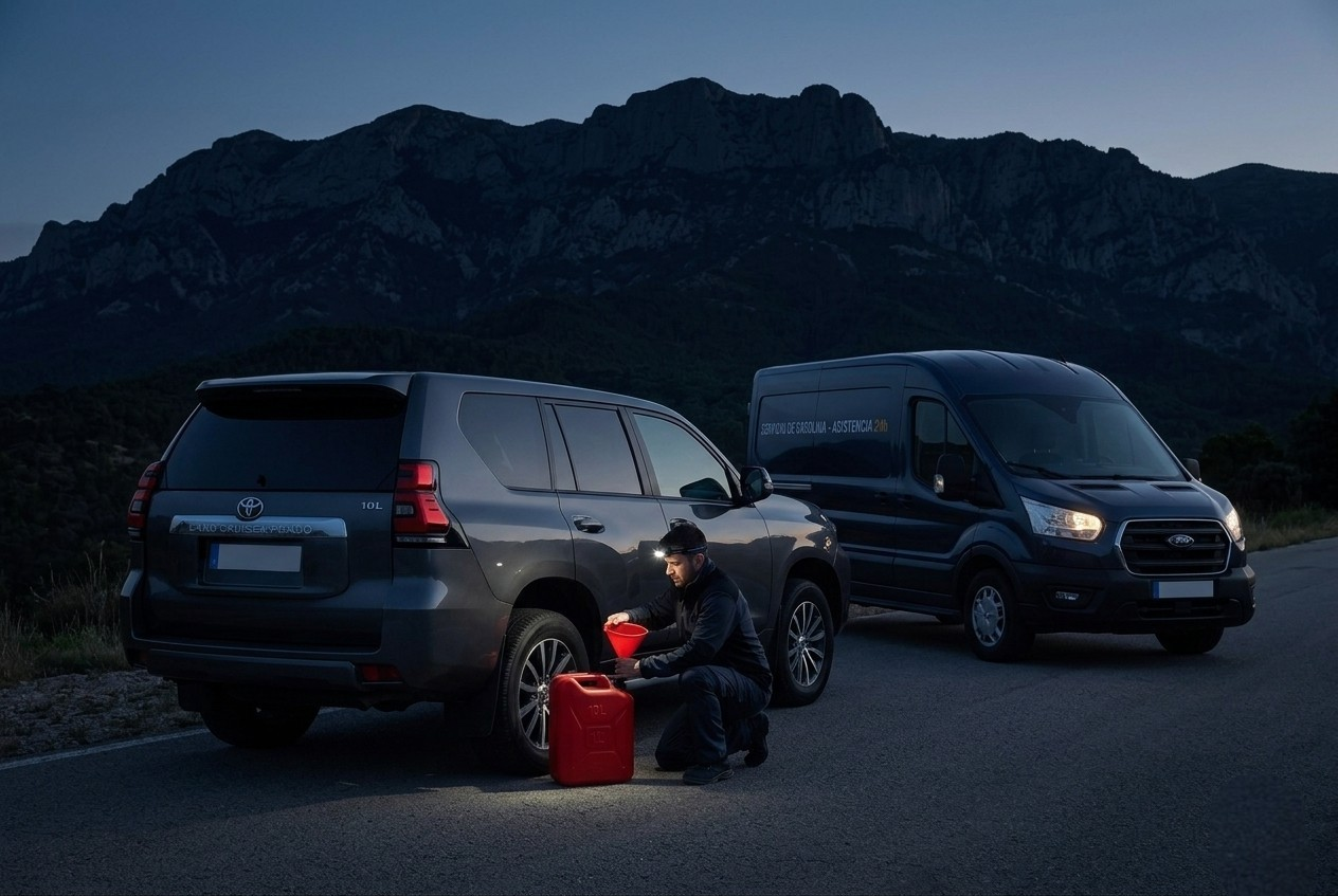 Servicio de suministro de gasolina en carretera